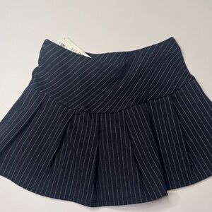 H&M Navy Pinstripe Mini Skirt NWT